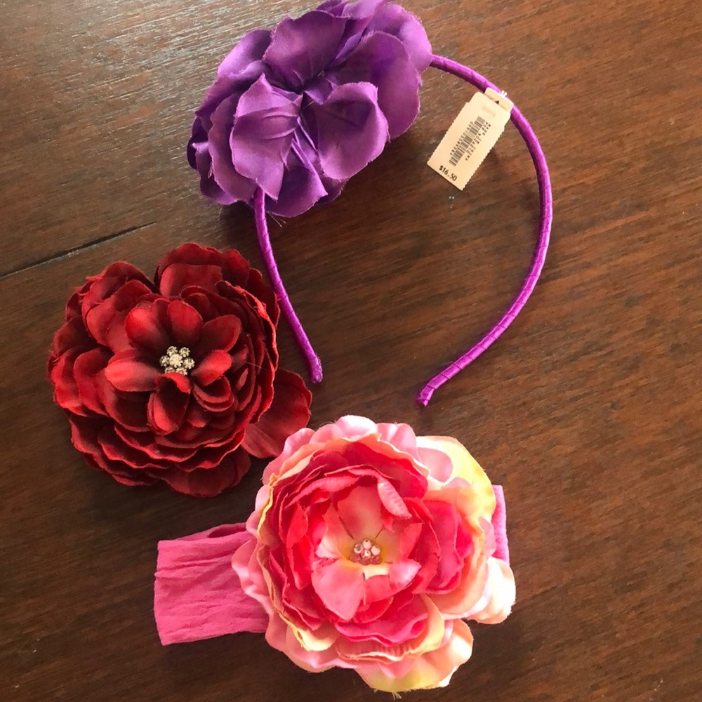 Girls hair accessories 1 clip, 2 headbands